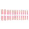 RikView Long Square Press on Nails Pink Fake Nails with Pearls Long Nails Glossy Stick on Nails Full Cover Nails 24 PCs/Set