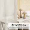 FMFUNCTEX Linen Sheer Curtains for Bedroom, Beige Curtains 84 inches Long for Living Room, Natural Flax Blend Window Draperies for Farmhouse, Rod Pocket 2 Panels