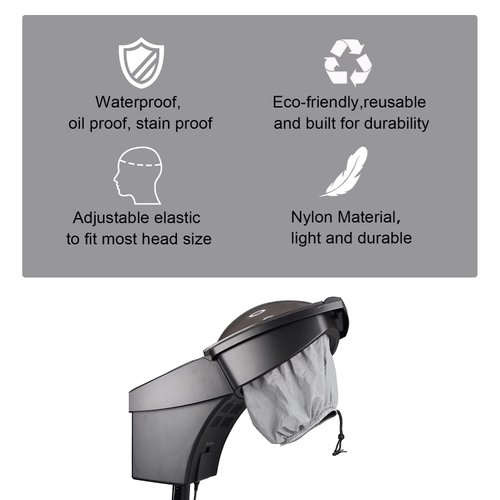 Elitzia Water Proof Hood Hair Micro Mist Steamer Machine Cap for Hair Care, Hairdressing, Drying, Colouring Hair Mask, Gray, 1 Count (Pack of 1)