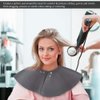 Short Back Pad Cutting Collar For Hairstylists,Waterproof Salon Cape, Silicone Barber Wrap Shoulder Wrap Magnet Clasp Design Hair Dye Pad Haircut Neck Cape (12-Gray)