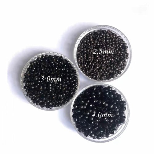 LSNDF 1000Pcs Non-Silicone Nano Ring Nano Lined Beads for Nano Ring Hair Extensions Hair Tinsel Feather Hair Extensions (2.5mm, Blonde)