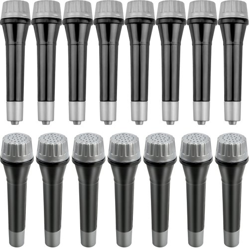 Haconba 20 Pack Microphone Toy Plastic Stage Fake Mic Costume Prop for Cosplay Stage Play Birthday Karaoke Party Favors (Color Set 1)