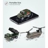 Small Army Toy Cars, Geyiie Die Cast Military Truck Vehicles Toys for Kids, Army Helicopter, Tanks, Mini Car Set as Easter Basket Stuffers Gifts for Boys Girls Age 3-8, East Party Favor