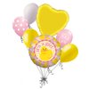 7 pc It's a Girl Baby Duck Balloon Bouquet Party Decoration Welcome Home Shower