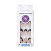 KISS imPRESS No Glue Mani Press-On Nails, French, 'Illusion', Dark Neutral + Black Tip French, Medium Size, Almond Shape, Includes 30 Nails, Prep Pad, Instructions Sheet, 1 Manicure Stick, 1 Mini File
