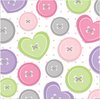 Creative Converting Cute as a Button Girl Beverage Napkins, 16 Pack, 5x5, Pink/Purple
