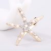 canjoyn 3 Pcs Baroque Fancy Gold Tone Alligator Hair Clips Dragonfly Starfish Hair Clips Bridal Pearl Prom Hair Pins Wedding Hair Barrette Accessories Jewel Hair Pin for Women Girls (Star)