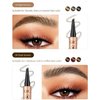 Eyebrow Pencil,Waterproof Brow Pen with Micro-Fork Tip,Smudgeproof Long Lasting Fine Sketch Microblading Pen，Natural Looking Eye Makeup Eyebrow Pen-02#Dark coffee color
