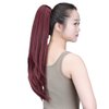 SYXLCYGG burgundy extension ponytail Yaki Straight Claw Clip Ponytails 22" 5.5 OZ Synthetic Fake Hair pieces For Women Like Real Hair Fluffy¬ Tangled