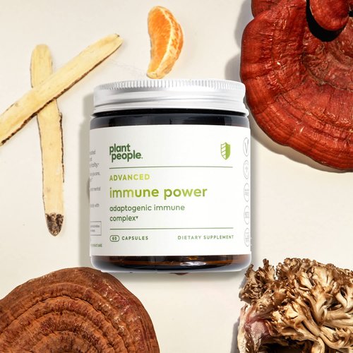 Plant People - Immune Power | Advanced Immune Support with Mushrooms, Astragalus, Herbal, and Vitamin C | Natural, USDA Organic, Vegan, Non-GMO, Gluten Free, Vitamins and Supplements | 60 Capsules