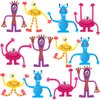 Sotiff Bendable of Monster Pattern Figures Bendable Toys 4 Inch Stretchy Scary Action Figures Plastic Stress Relief Fidget Toys for Birthday Party Favors of Monster Pattern(48 Pcs)