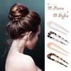 WILLBOND 10 Pieces U Shaped Hairpin French Hair Pin Chignon Pin Hair Fork Sticks Celluloid Acetate Tortoise Shell Hair Pin Updo for Women