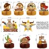Marspark 9 Pcs Wild Western Party Decorations Western Centerpieces for Tables Cowboy Honeycomb Centerpieces 3D Cowboy Western Theme Baby Show Birthday Party Supplies