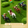 Western Figures Horse Carriage Model Playset Plastic West Figurines Riding Horse Action Figure Educational Toys Table Decoration for Boys Girls Kids