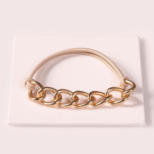 The Hair Edit Cable Wrap - Gold Metal Chain Link Hair Tie