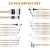 Artecho 32 PCS Paint Brushes for Acrylic Painting, Acrylic Paint Brushes for Oil, Watercolor, Acrylic, Gouache and Canvas Painting