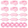 WHAVEL 18 Pcs Sleepover Party Supplies for Girls - Pink Party Favors Include 6 Spa Headband, 6 Silk Eye Mask and 6 Velvet Scrunchies for Spa Birthday, Bachelorette Party, Slumber (Pink)