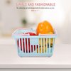 Kisangel 4Pcs Mini Shopping Baskets Play Shopping Basket Handheld Basket Small Basket with Handle Picking Storage Baskets for Kids Home Shopping cart Toy