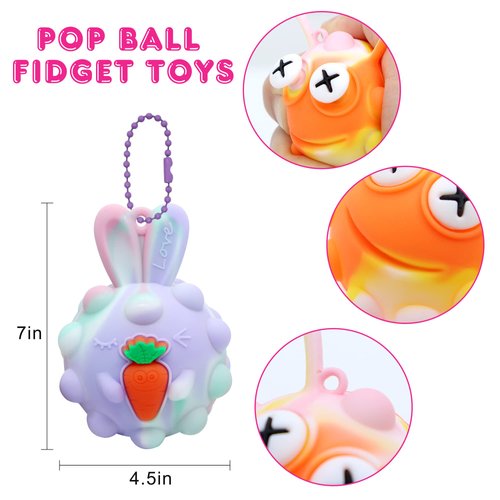 KissFree 18 PACK Animal Pop Balls Party Favors for Kids,3D Pop Balls Its Fidget Toys,Birthday Gifts for Boys & Girls,Goodie Bag Stuffers,Pinata Stuffers,Carnival Prizes,Treasure Box Toys,Kids Prizes