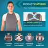 BraceAbility Clavicle Support Brace - Figure 8 Upper Back Brace Posture Corrector for Women and Men, Shoulder Straightener, Kyphosis Relief, Sling for Injuries and Fractures (Medium)