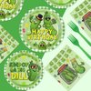 96 Pcs Funny Pickle Party Supplies Cartoon Pickle Party Plate and Napkin 350GSM Disposable Pickle Tableware Set Pickle Party Decorations Favors for Funny Pickle Fans Kids Baby Shower Party Serves 24