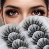 CHUN-YAN Lashes - 18mm Wispy Mink Lashes for a Stunning Eye Look - 8D Faux Mink Fluffy and Volume Lashes - 7 Pairs Pack, Easy to apply and Reusable, Comfortable and Durable - CYB08