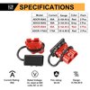 BUNKER INDUST 50A 6-10 Gauge Battery Quick Connect Disconnect Wire Harness Plug Kit 4 Pcs Battery Cable Quick Connect Disconnect Plug for Winch Auto Car Trailer Driver Electrical Devices,Red