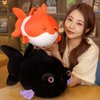 OUKEYI 13.8"/35cm red Goldfish Plush Stuffed Animal Toy Cute Soft Goldfish Plush Pillow Goldfish Doll Soft Stuffed Decorative Toy,Stuffed Animal for Children Gift 13.8"/35cm