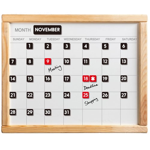 Double-Sided Magnetic Numbers and Months for Dry Erase Calendar Whiteboard, Calendar Magnets for Magnetic Whiteboard and Refrigerator Calendar(0.55”x0.55”)