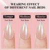 Jofay Fashion Press On Nails - Short Almond Nails, 160Pcs Acrylic Nails, Fake Nail Tips for DIY Nail Art, Soft Gel Nails, Glazed Donut, 16 Size