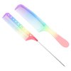 2Pcs Rainbow Hair Combs Salon Hairdressing Comb Tail Comb Rainbow Tail Comb -Static Fine Tooth Comb for Teasing Back Combing Travel