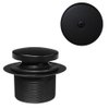 Westbrass D93-62 1-1/2" Coarse Thread Tip-Toe Bathtub Drain Plug Trim Set with One-Hole Overflow Faceplate, 1-Pack, Matte Black