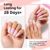 Nicedeco Rubber Base Gel Polish for Nails 6 Pcs Rubber Gel Nail Strengthener Nude Pink Nail Gel Polish Set 38