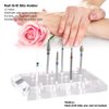 Anself Nail Drill Bits Holder File Bit Exhibition Stand Nail Grinding Stone Head Display Base