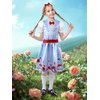 XXLOG Dorothy Costume for Girls Fancy Plaid Dress with Bag and Headband Cosplay Halloween Costumes for Kids M