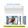 VAHATAN Football Birthday Party Invitations 20 Pack Football Ticket Invitations with Envelopes Invites Cards for Birthday Party