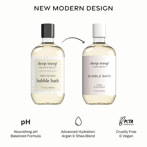 Deep Steep Bubble Bath, 17 oz (Pure Coconut)