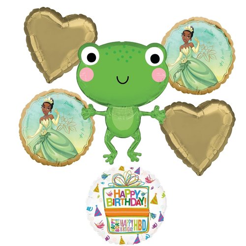 Tiana Birthday Party Supplies Princess and Frog Balloon Bouquet Decorations