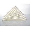 Generic White acrylic triangle hair claw clip with faux pearls for fine thin hair