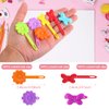 76 Pieces Self Hinge Plastic Hair Clip Pins with Cartoon Designs - Colorful Cute Flower Bow Barrettes for Girls (Random Color)