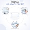SULLMAR Nail Tool Sterilizers Nail Soaking Tray Box Cleaner Pot for Eyelash Scissors Tweezers Nail Art Tools Manicure Lash Soaking Tray Clean Box