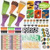 Shemira Halloween Party Favors for Kids,168pcs Halloween Stationery gift kit,Halloween Miniatures Prizes,Trick or Treating Goodie Bag Fillers including Notepad,Stamper,Sticker,Pencil,Eraser,Ruler