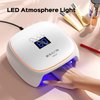 BOLASEN LED Nail Lamp - 60W Gel Nail Light with Ceramic Technology, No UV Skin Damage, Professional Nail Dryer for Gel Nail Polish, Quick Dry Curing Lamp with Metal Base & Atmosphere Light, Halo 10