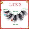 Uranian False Eyelashes Faux Mink Lashes Natural Look Fluffy Eye Lashes Dramatic Lashes Christmas Costume Long Fake Eyelashes for Women and Girls