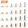 HELIFOUNER 1280 Pieces Button Head Socket Cap Screw Bolts, Flat Washers and Nuts Assortment Kit, 10.9 Grade Alloy Steel, Full Thread (M2 M3 M4 M5)