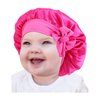 Kids Satin Bonnets Baby Bonnet Toddler Bonnet 3 Pieces Sleeping Caps Soft Silk Double Layer Night Sleeping Hair Hats for Teens Toddler Child Baby (Multicolor A)