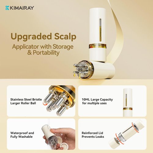 Hair Oil Applicator for Scalp, Scalp Oil Applicator Comb, Hair Oil Applicator for Minoxidil/Follicle Care/Scalp Massager,Portable Hair Oiling Applicator Hair Oil Dispenser Hair Applicator Bottle Brush