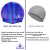 Water Gear Jazz Silicone Swim Cap - Flexible Unisex - Great for Short and Long Hair - Improve Your Performance (Blue/Purple, One Size)