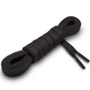 Miscly Flat Waxed Cotton Boot Laces Shoelaces [1 Pair] 1/4″ Wide (54″ (137cm), Black)