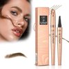 Generic 2024 New Magic Eyebrow Pencil, New 3D Waterproof Microblading Eyebrow Pencil Contouring Pen, 4-Tipped Precise Brow Pen, Long-Lasting Natural Fine Stroke Eyebrow Pen (light brown)